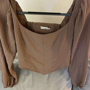 Abercrombie corset long sleeve top
